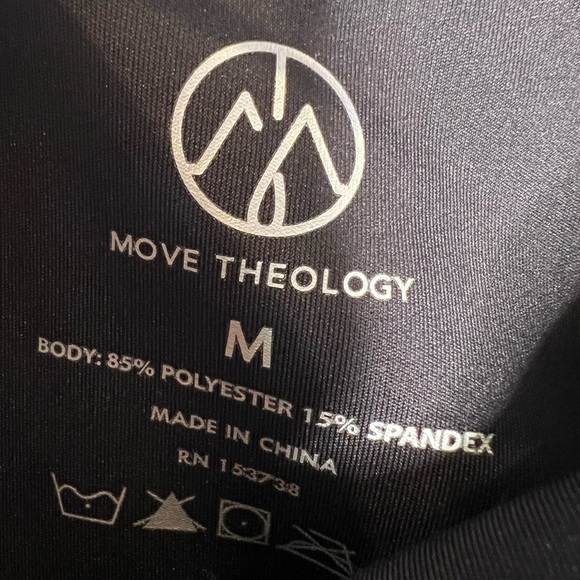 D23.10 Move Theology Black and Blue Athletic Leggings Medium - Picture 4 of 5